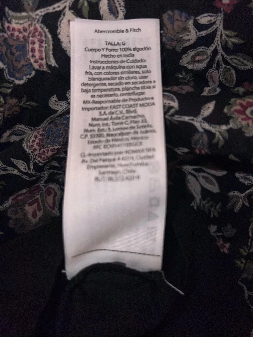Abercrombie & Fitch Black Floral Maxi Dress with Pink Accents